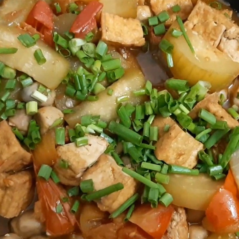 Bước 4 Thành phẩm Bí đao kho nấm
