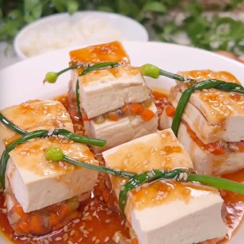 Bước 6 Thành phẩm Đậu hũ hấp nấm (Công thức được chia sẻ bởi Tiktok Bếp chay XANH)