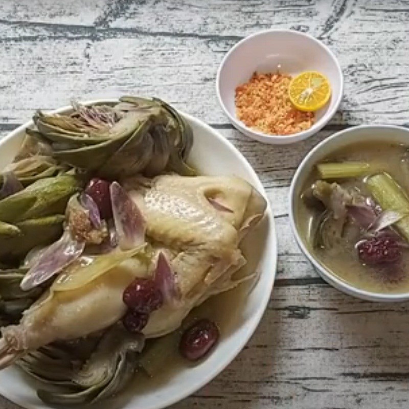 Bước 6 Thành phẩm Gà hầm hoa atiso