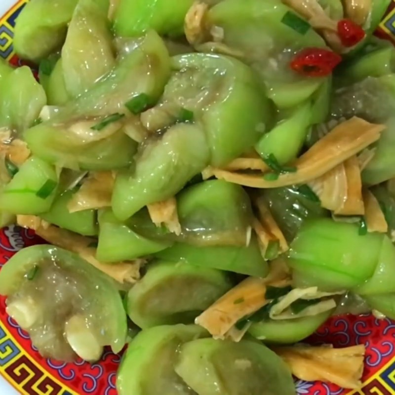 Bước 5 Thành phẩm Mướp xào tàu hũ ky chay