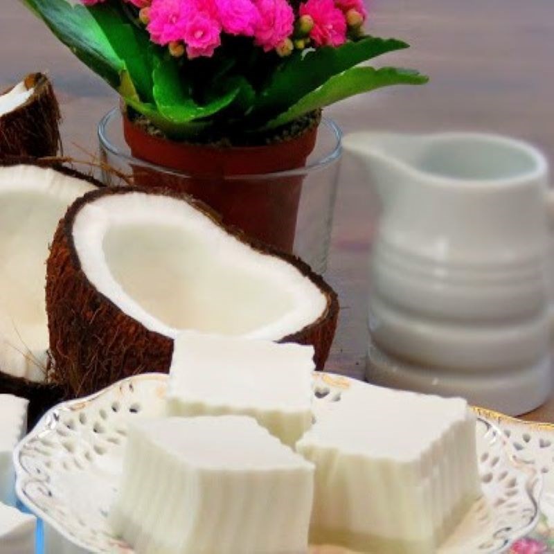 Bước 5 Thành phẩm Pudding trái dừa