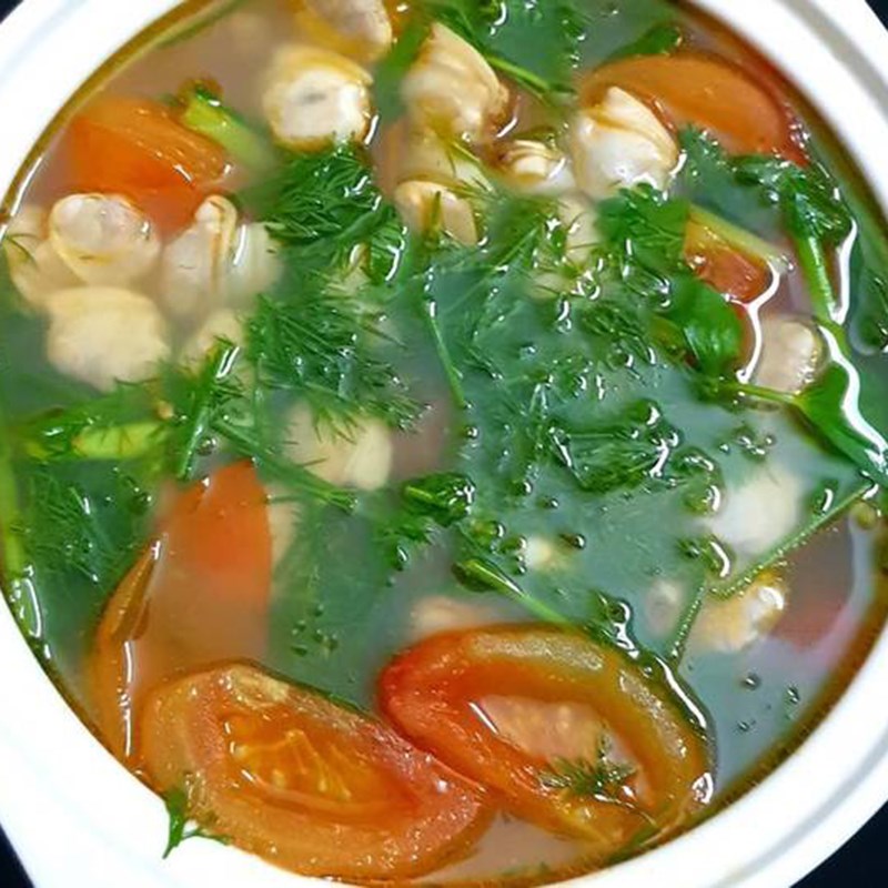 Bước 6 Thành phẩm Canh nghêu thì là