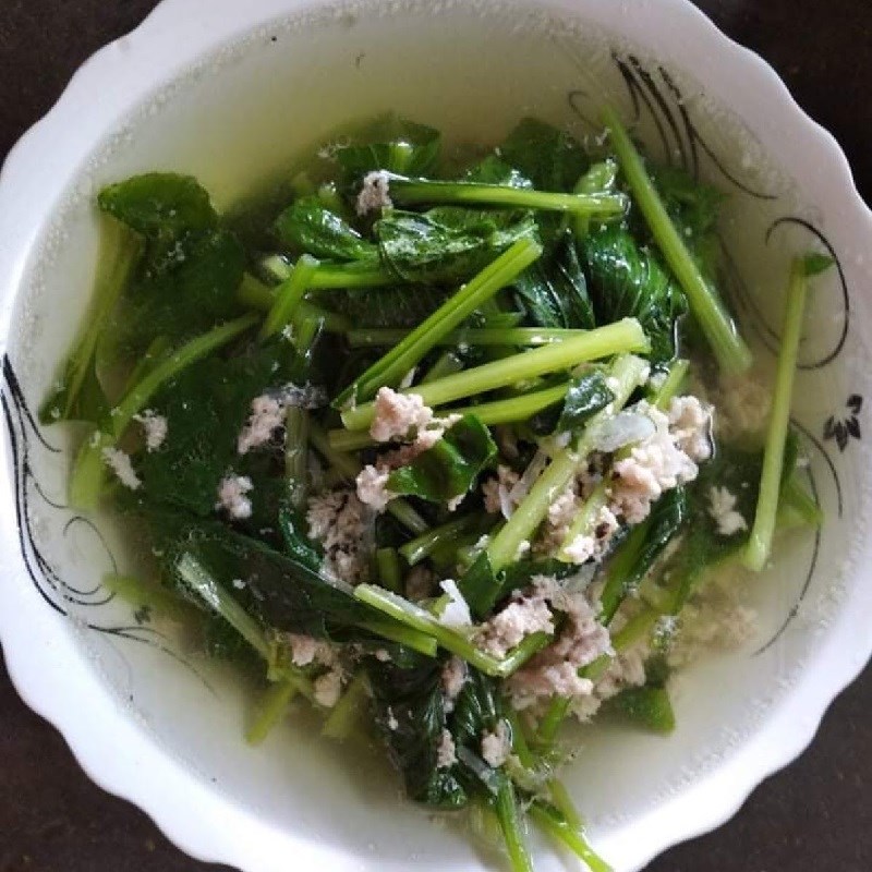Bước 4 Thành phẩm Canh cải ngọt thịt bằm