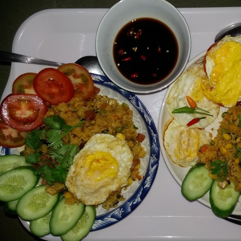 Bước 4 Thành phẩm Cách làm cơm chiên ngũ sắc