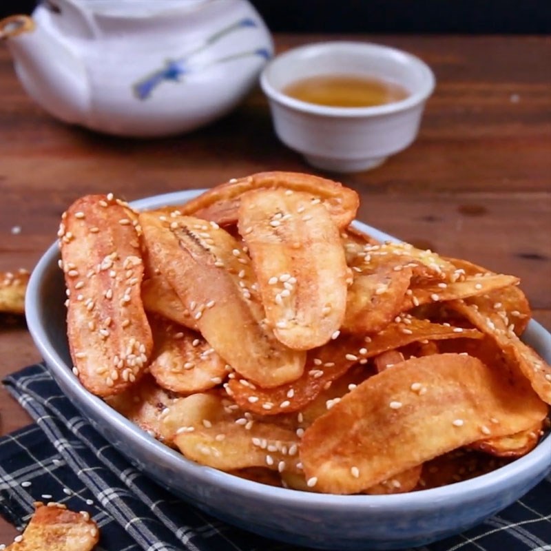 Bước 3 Thành phẩm Snack chuối chiên mè