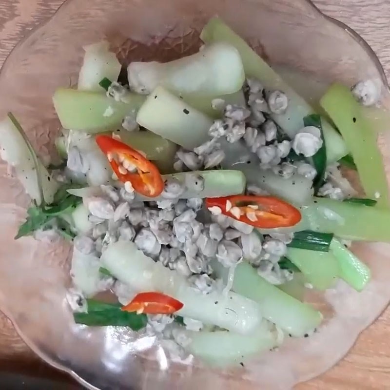 Bước 4 Thành phẩm Hến xào bầu