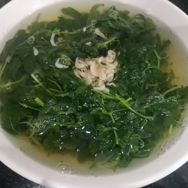 Bước 3 Thành phẩm Canh rau dền nấu tép khô