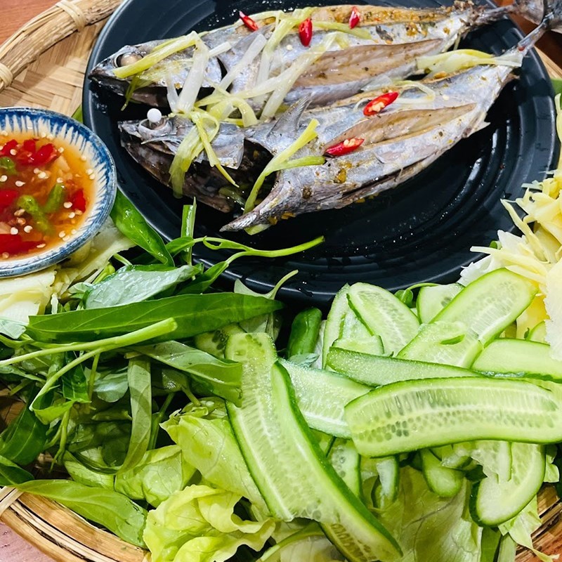 Bước 4 Thành phẩm Cá ồ hấp cuốn bánh tráng