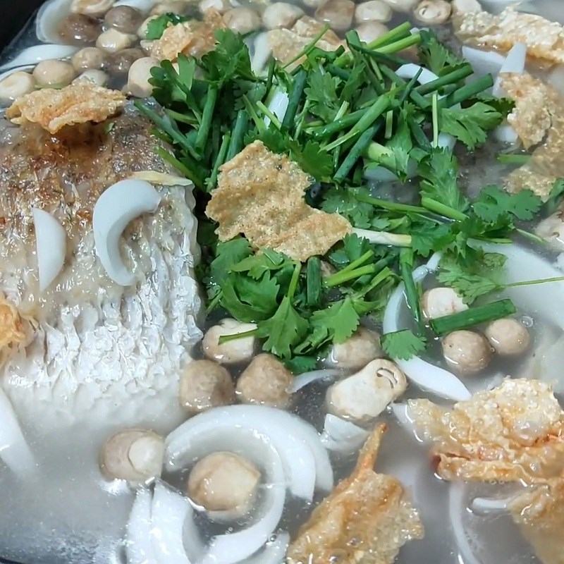 Bước 5 Thành phẩm Lẩu cá chẽm khoai môn