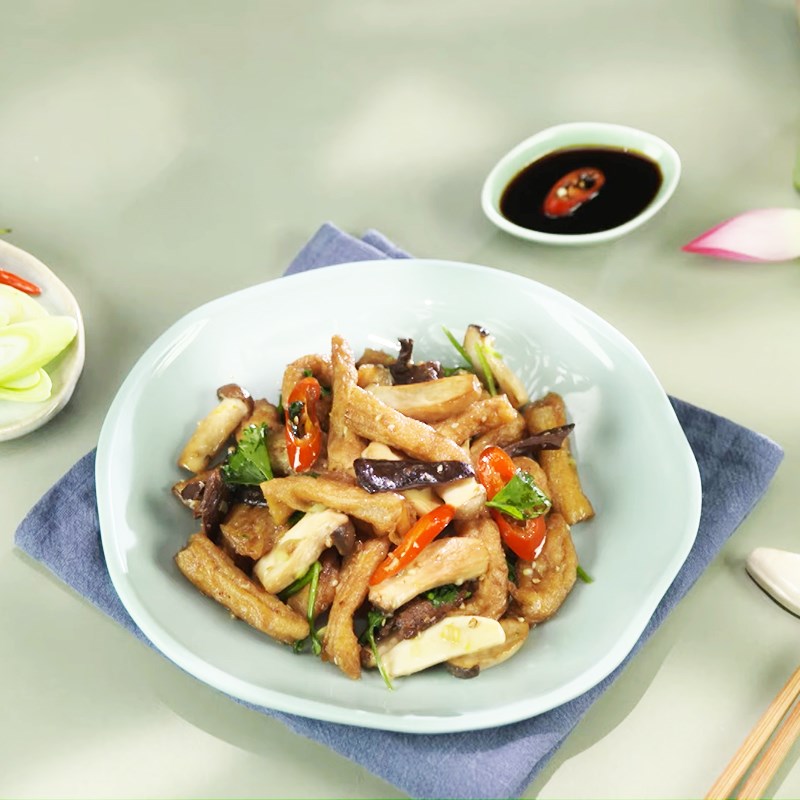 Bước 4 Thành phẩm Tàu hũ ky xào nấm