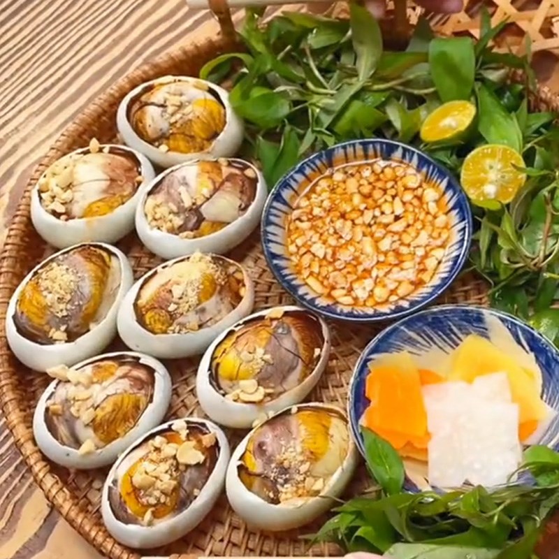Bước 4 Thành phẩm Hột vịt lộn nướng (Công thức được chia sẻ từ TikTok Cách Nấu Ngon cùng Cách Nấu Ngon)