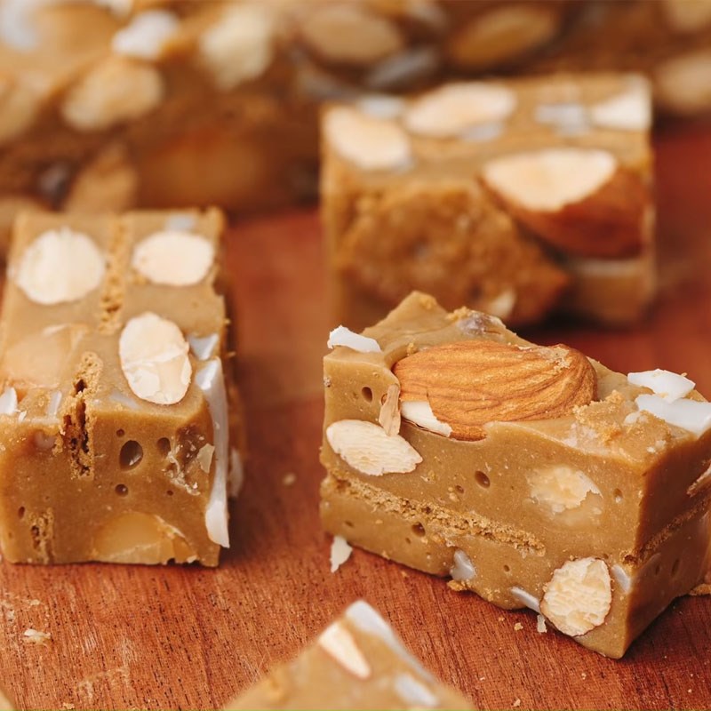 Bước 4 Thành phẩm Kẹo nougat sữa dừa cà phê