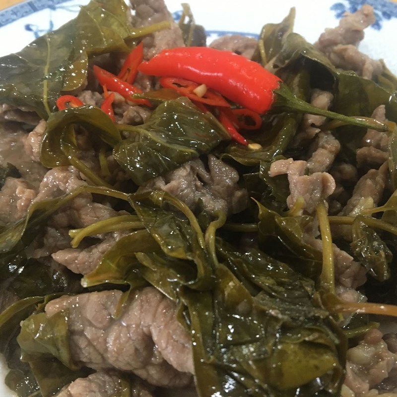Bước 4 Thành phẩm Thịt bò xào lá giang