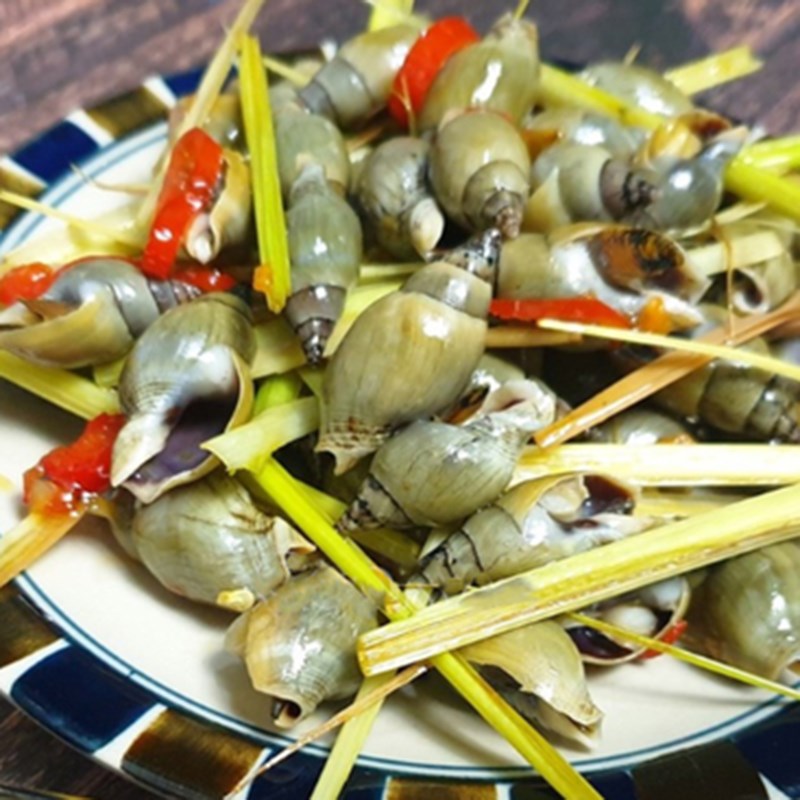 Bước 4 Thành phẩm Ốc cà na xào sả ớt