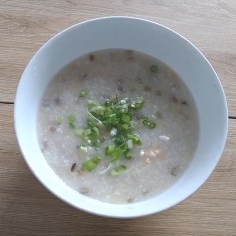 Bước 5 Thành phẩm Cháo tôm khoai tây đậu xanh