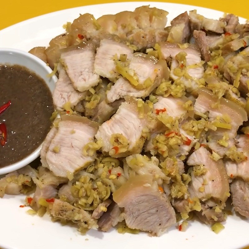 Bước 4 Thành phẩm Thịt heo hấp sả