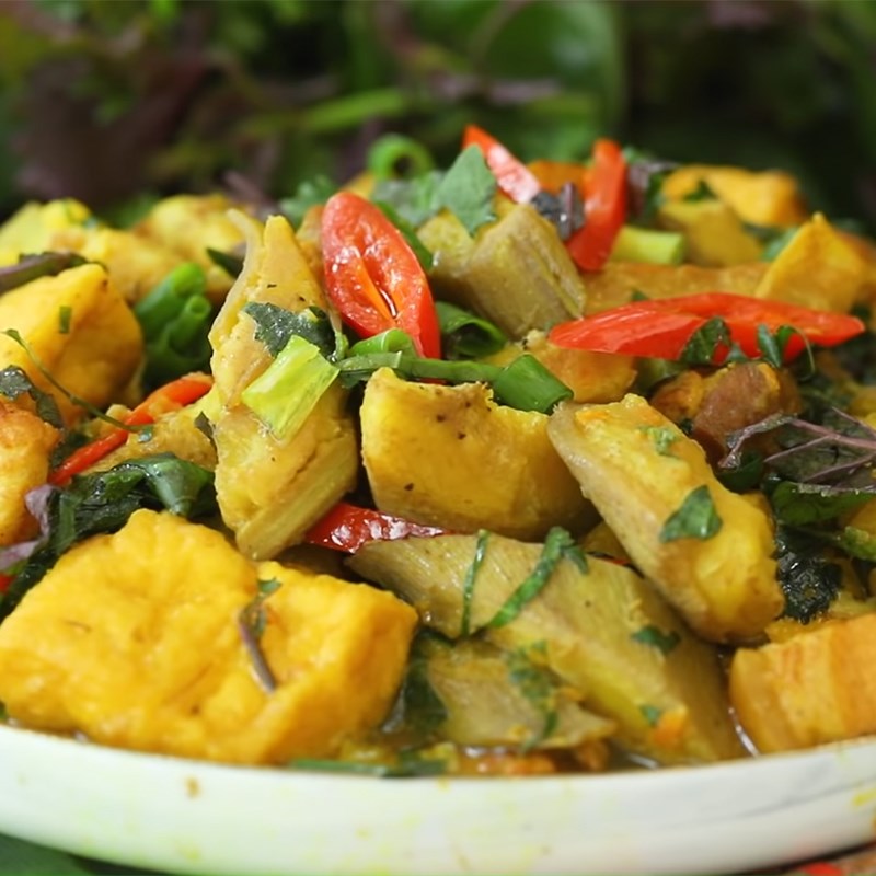 Bước 5 Thành phẩm Thịt om chuối đậu