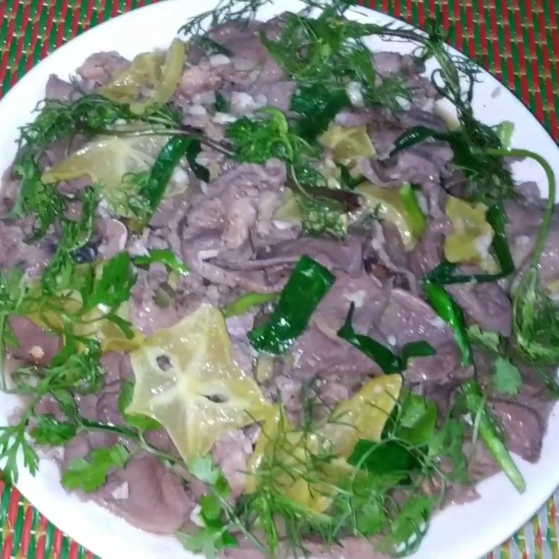 Bước 4 Thành phẩm Lưỡi bò xào khế