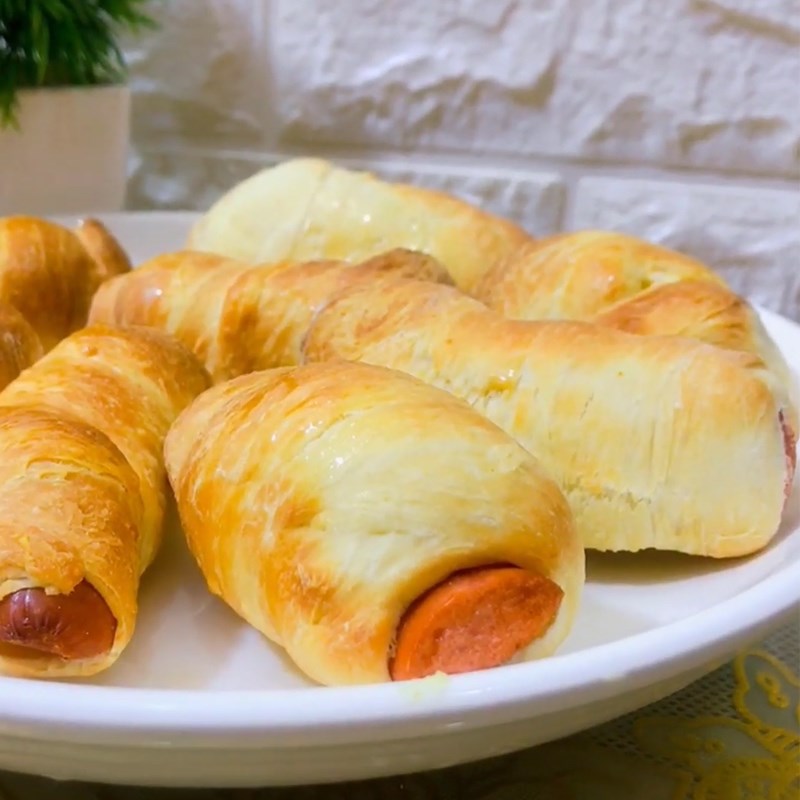 Bước 6 Thành phẩm Bánh mì cuộn xúc xích bằng nồi chiên không dầu