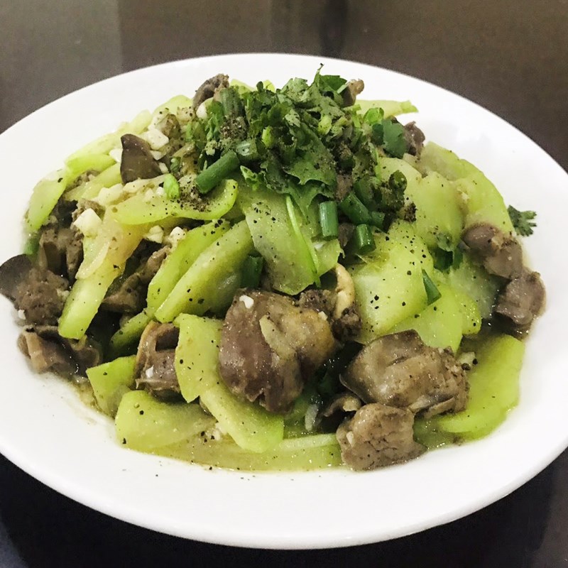 Bước 6 Thành phẩm Su su xào lòng gà