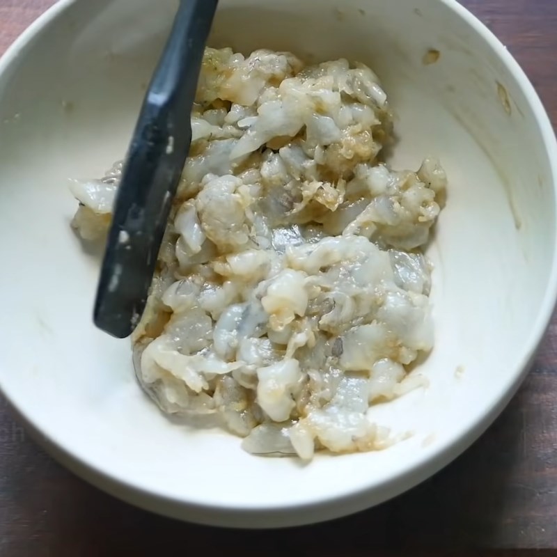 Bước 3 Làm nhân bánh Bánh cuốn nhân tôm