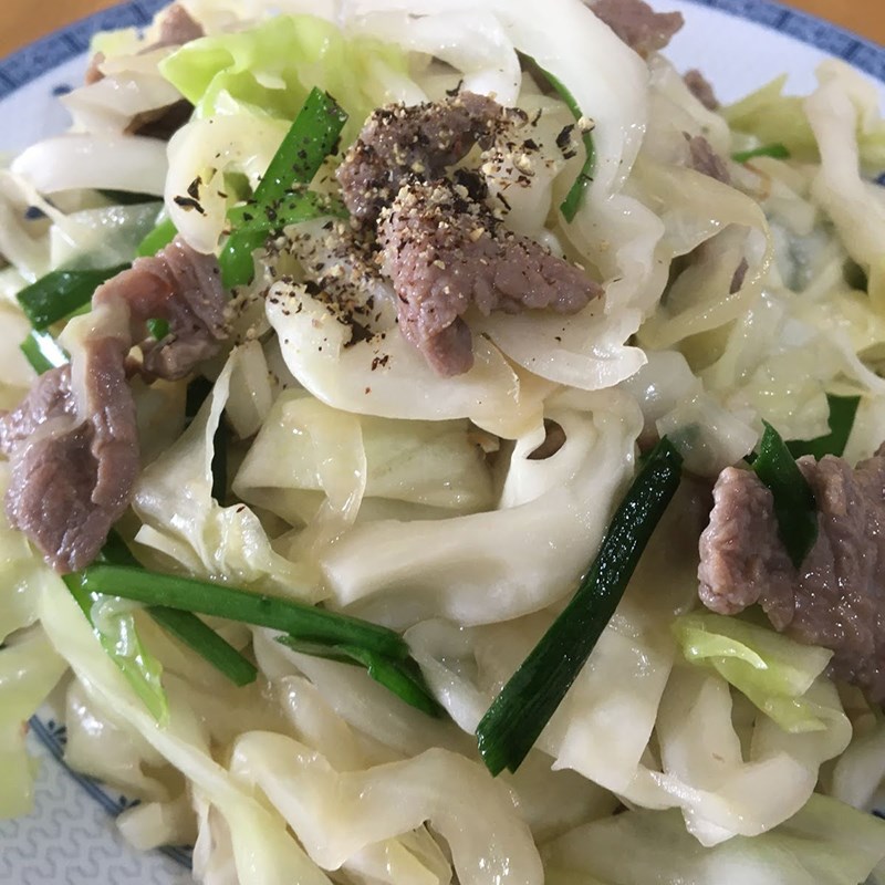 Bước 4 Thành phẩm Bắp cải xào thịt bò