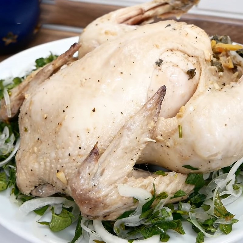 Bước 6 Thành phẩm Gà hấp rau răm