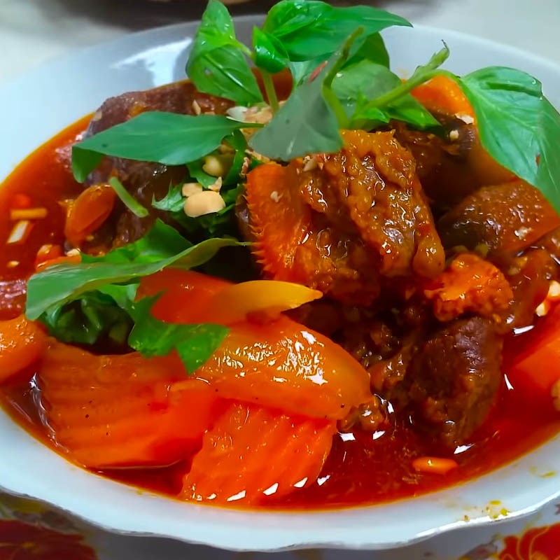 Bước 6 Thành phẩm Lưỡi bò kho cà rốt