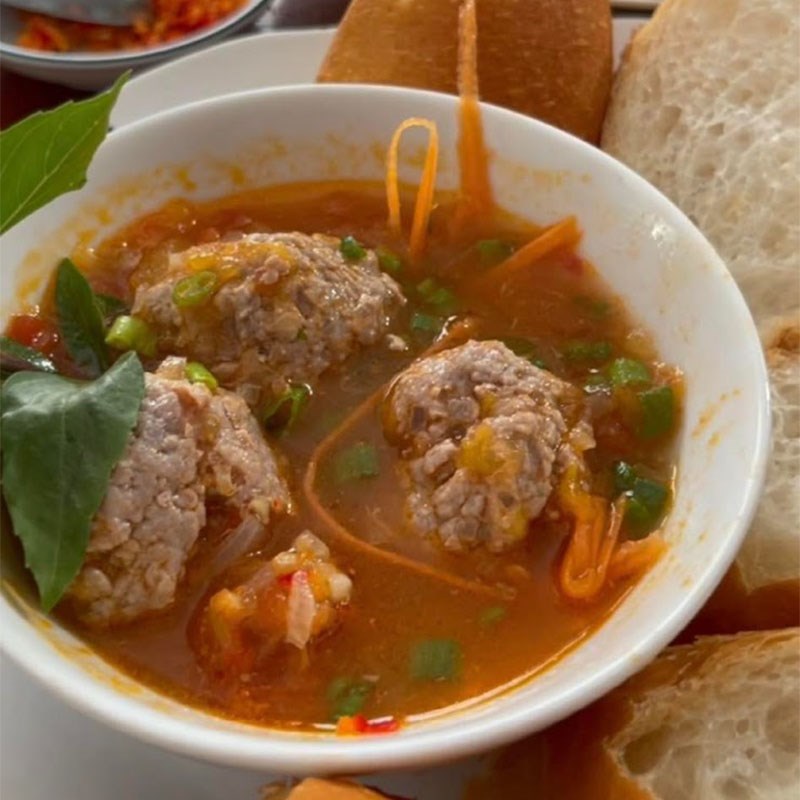 Bước 4 Thành phẩm Xíu mại ăn bánh mì