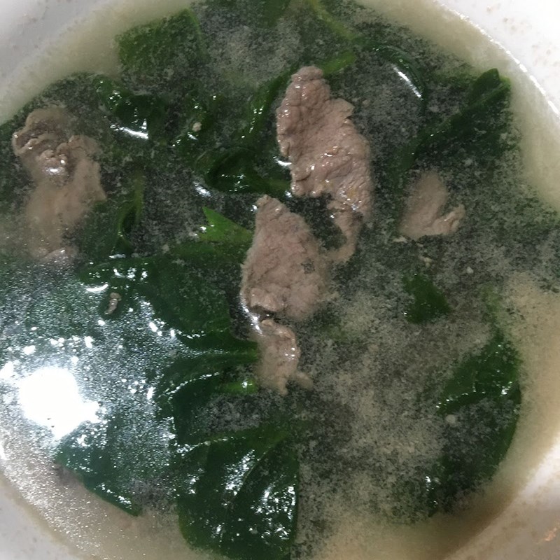 Bước 3 Thành phẩm Canh mồng tơi thịt bò