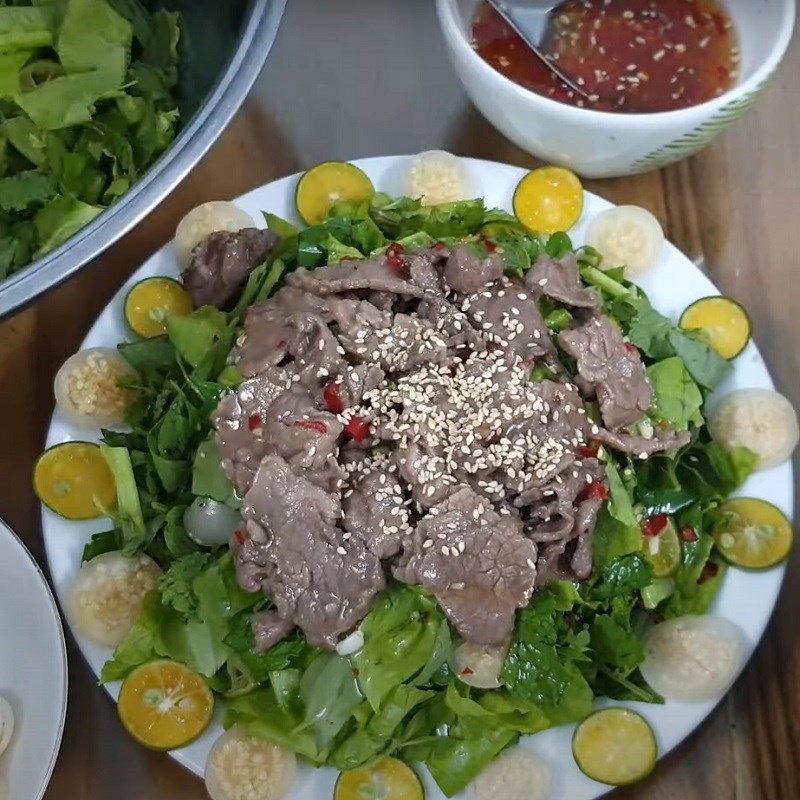 Bước 7 Thành phẩm Gỏi bò cà pháo