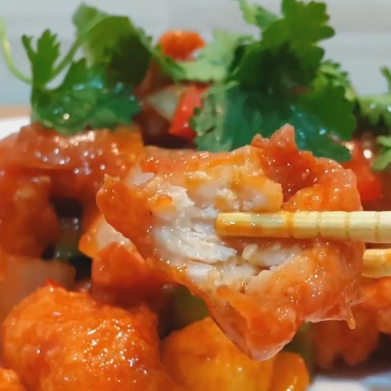 Bước 7 Thành phẩm Ức gà xào chua ngọt