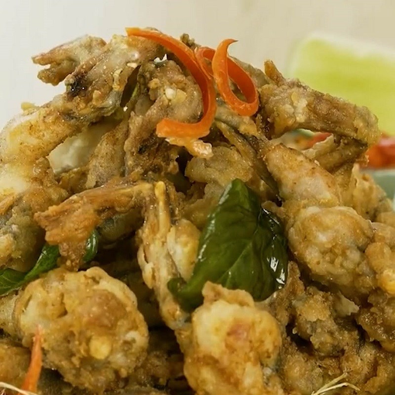 Bước 5 Thành phẩm Ếch núp lùm (ếch chiên rơm)