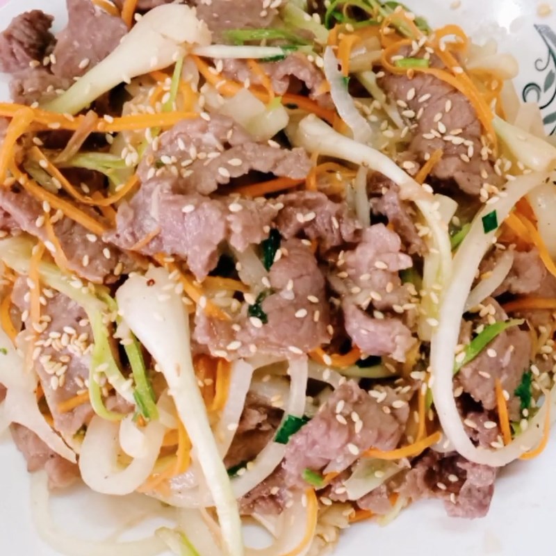 Bước 4 Thành phẩm Củ kiệu xào thịt bò