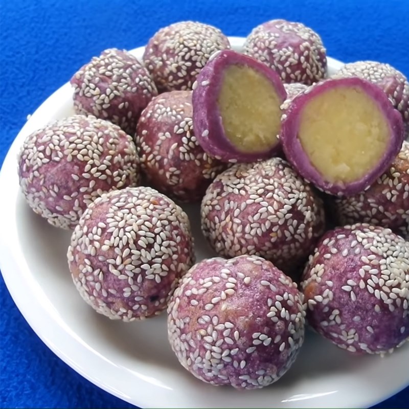 Bước 7 Thành phẩm Bánh khoai lang tím nhân đậu xanh