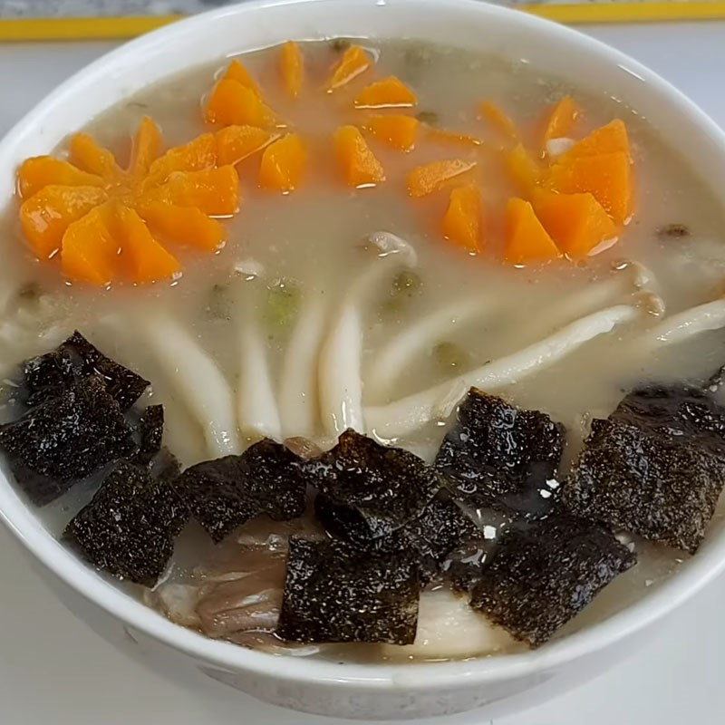 Bước 5 Thành phẩm Cháo đậu xanh chay nấm