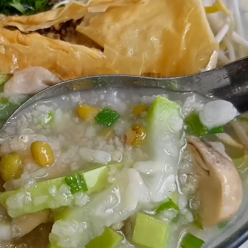 Bước 4 Thành phẩm Cháo đậu xanh chay bầu