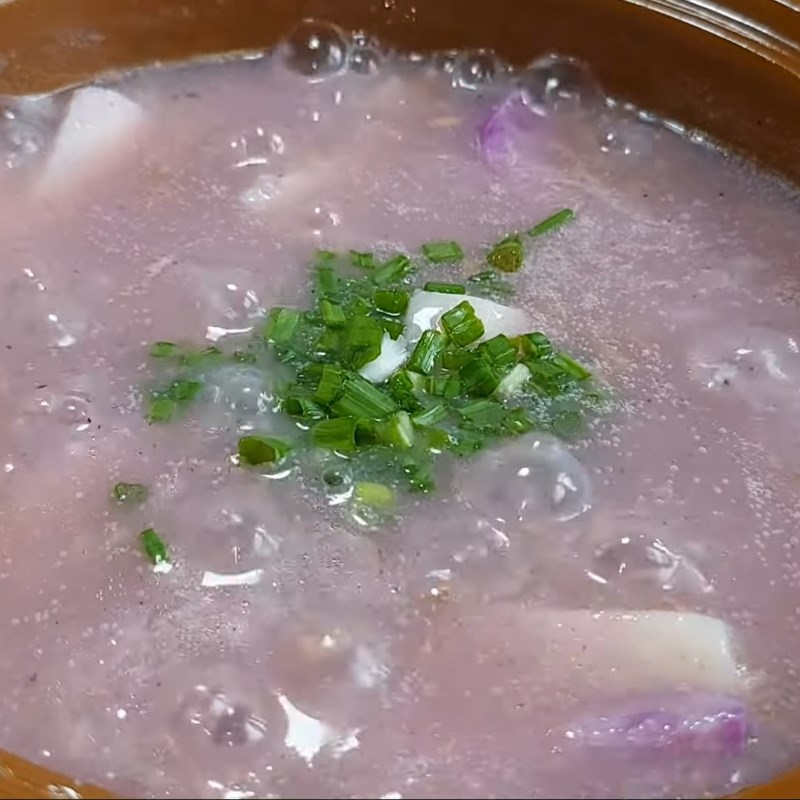 Bước 4 Thành phẩm Canh khoai mỡ chay thịt bằm
