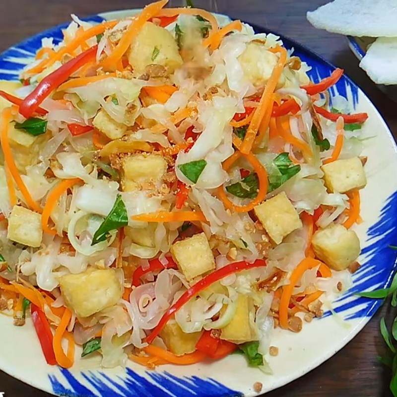Bước 5 Thành phẩm Gỏi bắp cải cà rốt chay