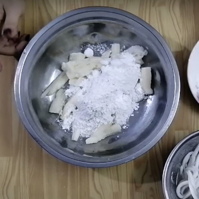 Bước 4 Làm viên sắn Chè sắn bưởi dẻo