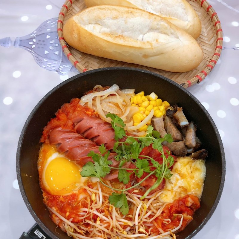 Bước 4 Thành phẩm Bánh mì chảo thập cẩm