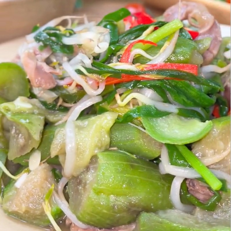 Bước 3 Thành phẩm Lòng gà xào mướp (Công thức được chia sẻ từ Tiktok Cách Nấu Ngon cùng Cách Nấu Ngon)