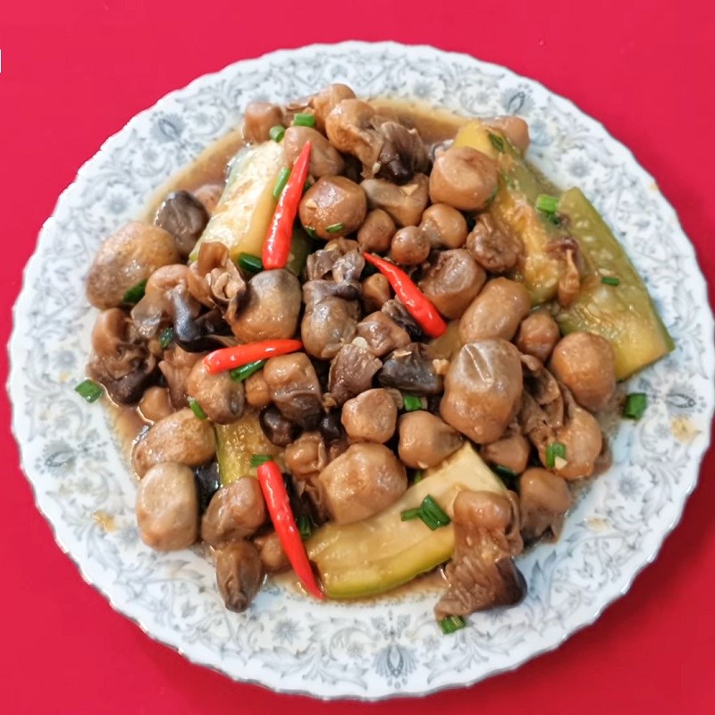 Bước 5 Thành phẩm Bầu kho nấm rơm