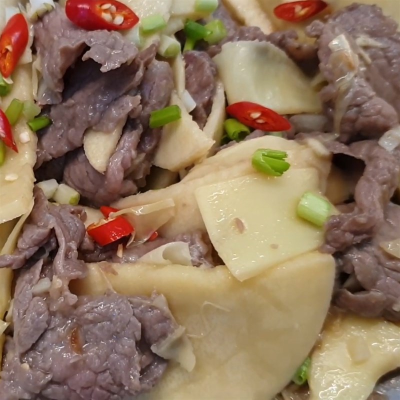 Bước 6 Thành phẩm Thịt bò xào măng tươi