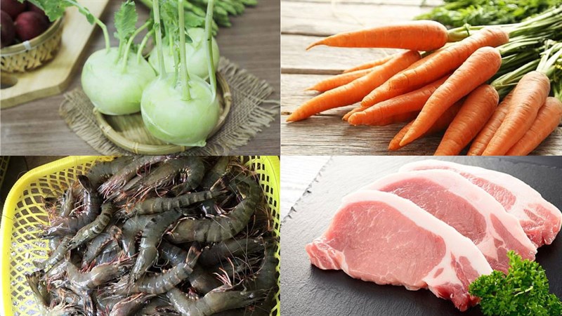 Nguyên liệu món ăn 2 cách làm gỏi (nộm) su hào cà rốt