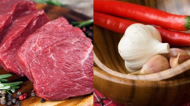 Nguyên liệu món ăn bò nướng mọi củ chi