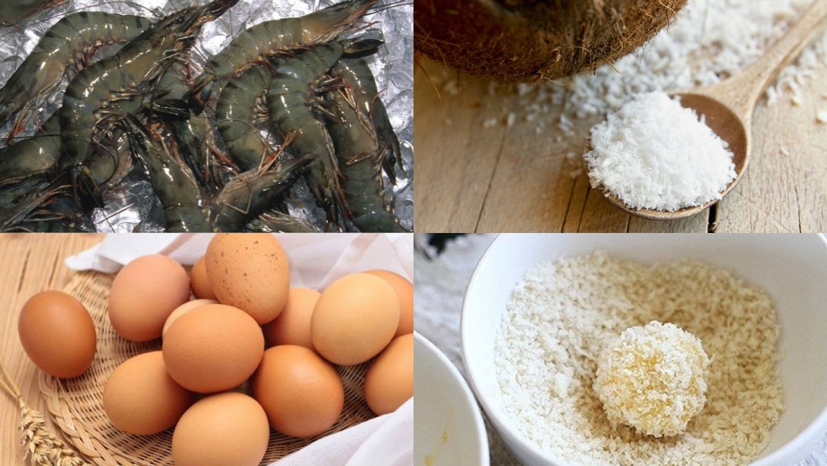 Nguyên liệu món ăn tôm chiên xù