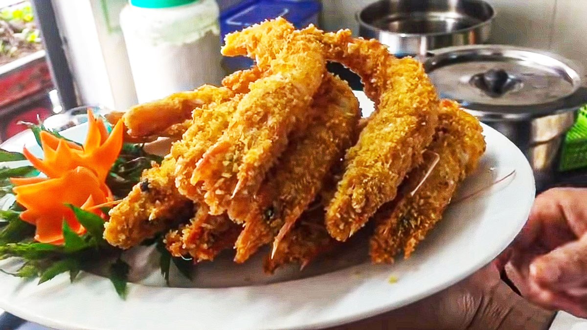 Tôm chiên xù nguyên vỏ