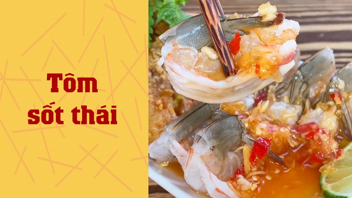 Tôm sốt thái (Công thức được chia sẻ từ TikTok Cách Nấu Ngon cùng Cách Nấu Ngon)