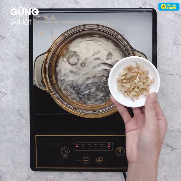 Bước 1 Đun gừng Trà chanh - gừng - mật ong